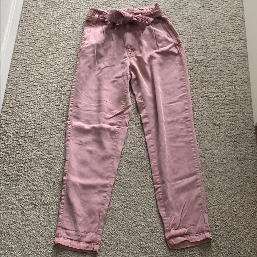 muted pink soft pants
